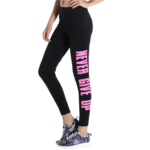 High Waist Letter Legging With Pockets