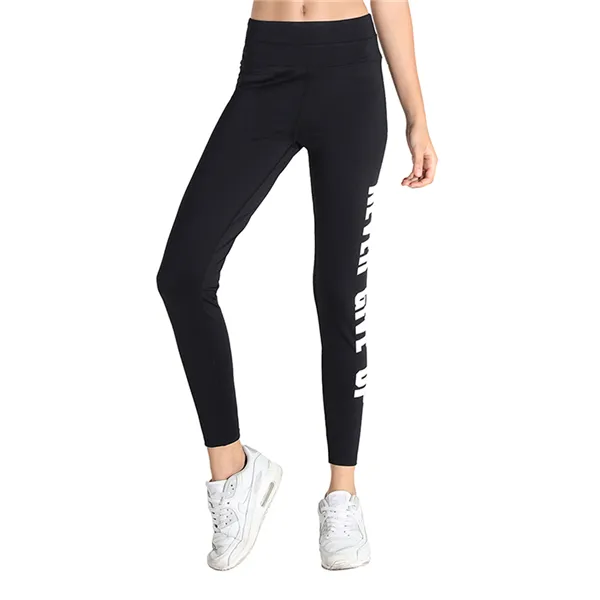 High Waist Letter Legging With Pockets