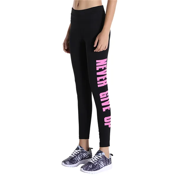 High Waist Letter Legging With Pockets