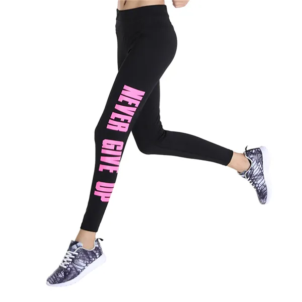 High Waist Letter Legging With Pockets