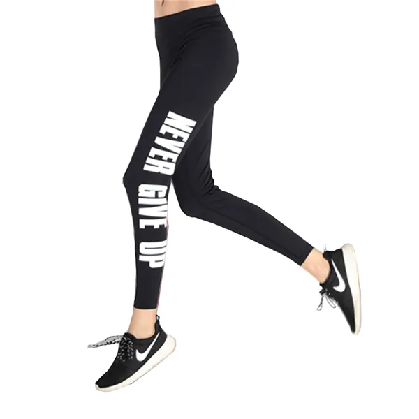 High Waist Letter Legging With Pockets