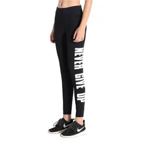 High Waist Letter Legging With Pockets