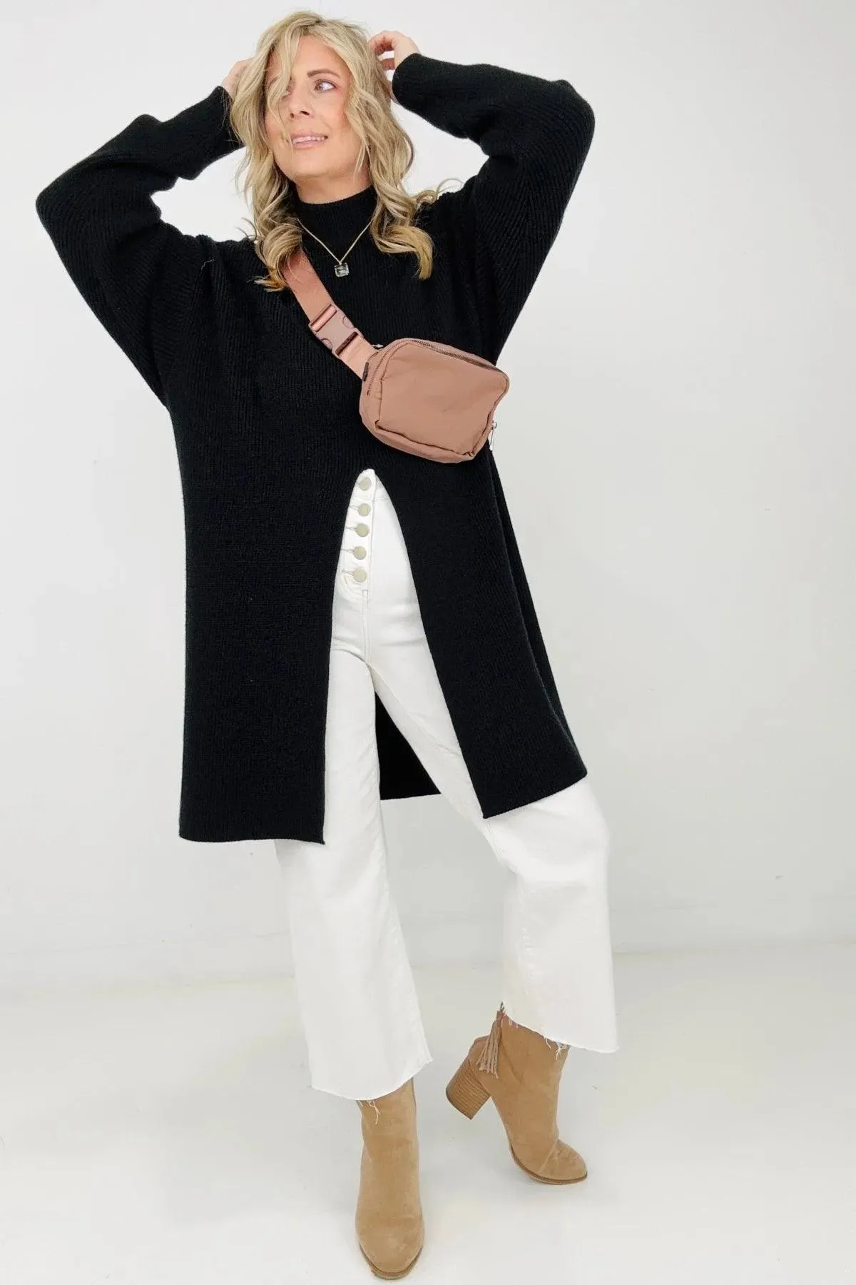 High Waist Wide Leg White Cropped Jeans