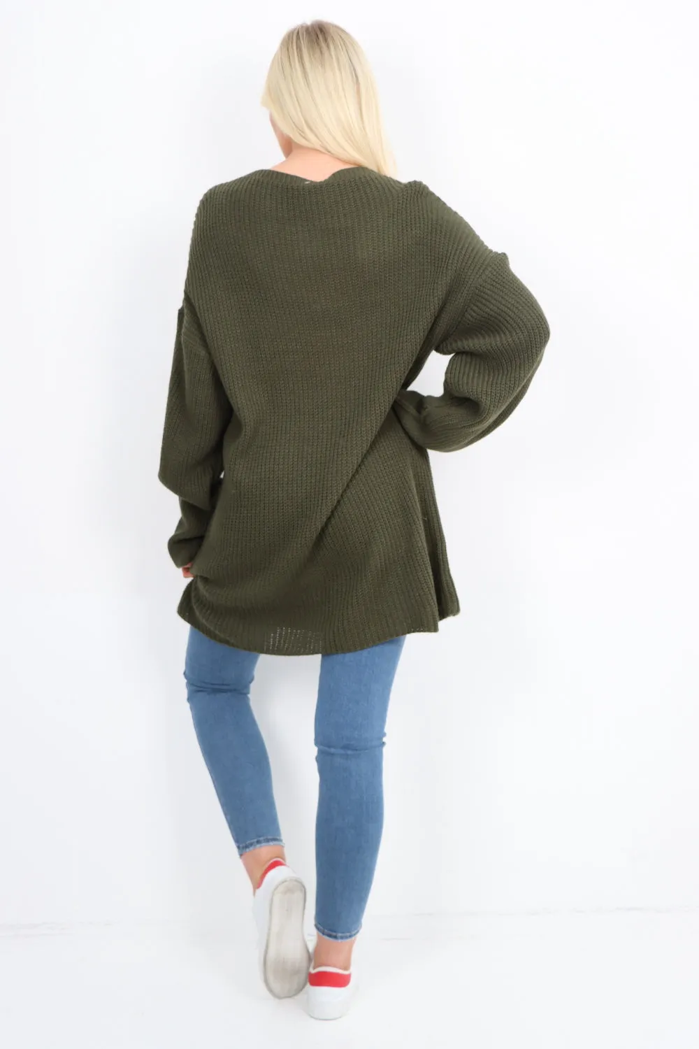 Italian Chunky Knit Long-sleeved Tunic Jumper