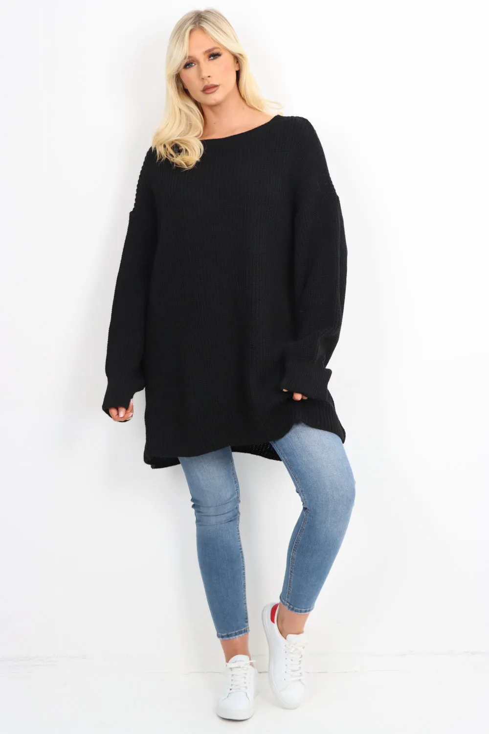 Italian Chunky Knit Long-sleeved Tunic Jumper