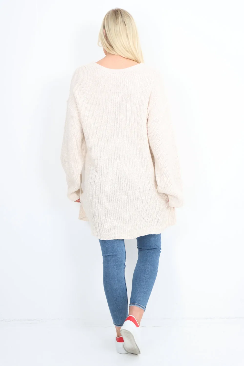 Italian Chunky Knit Long-sleeved Tunic Jumper