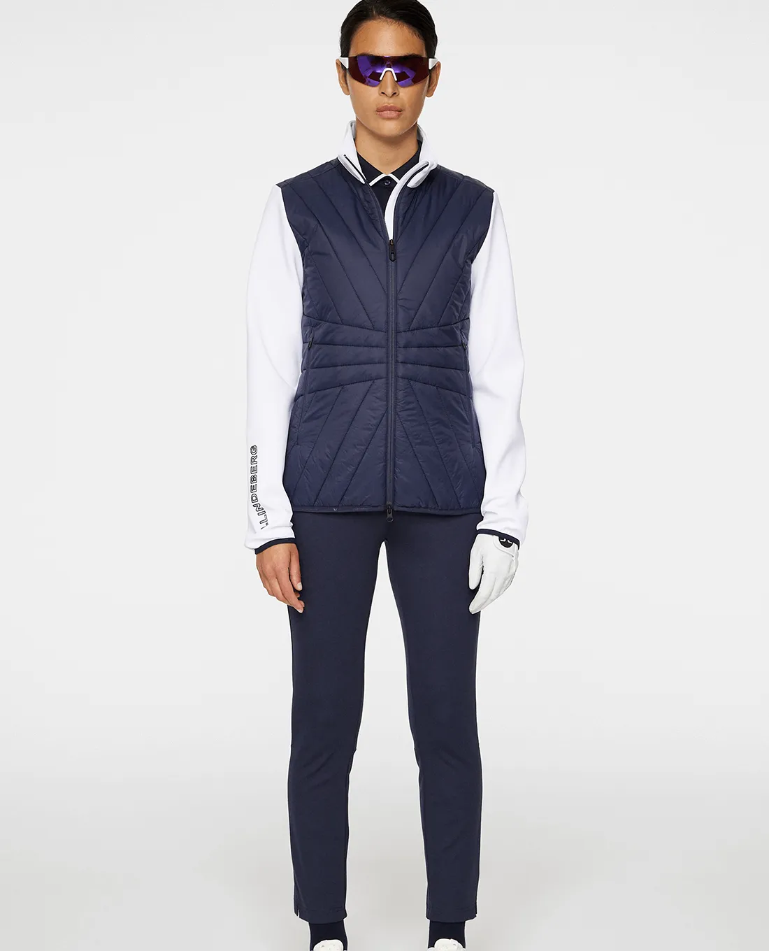 J.Lindeberg Holma Quilt Hybrid Jacket Navy/White