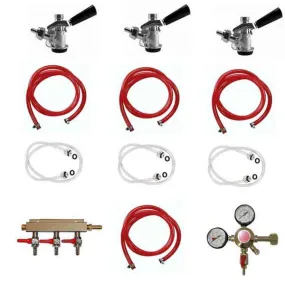 Jockey Box Dispensing System - 3 Tap, Commercial Keg (Sanke "D") - NO CO2 TANK