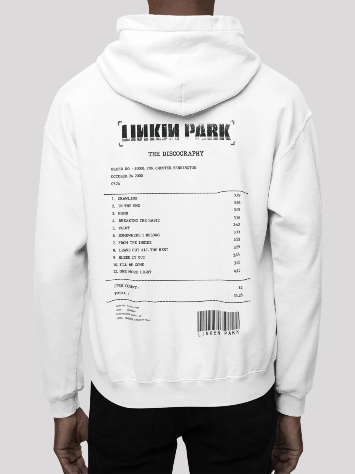 Linkin park White Men's Hoodie