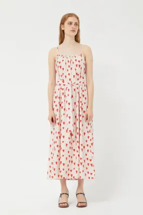 Long Heart Print Dress