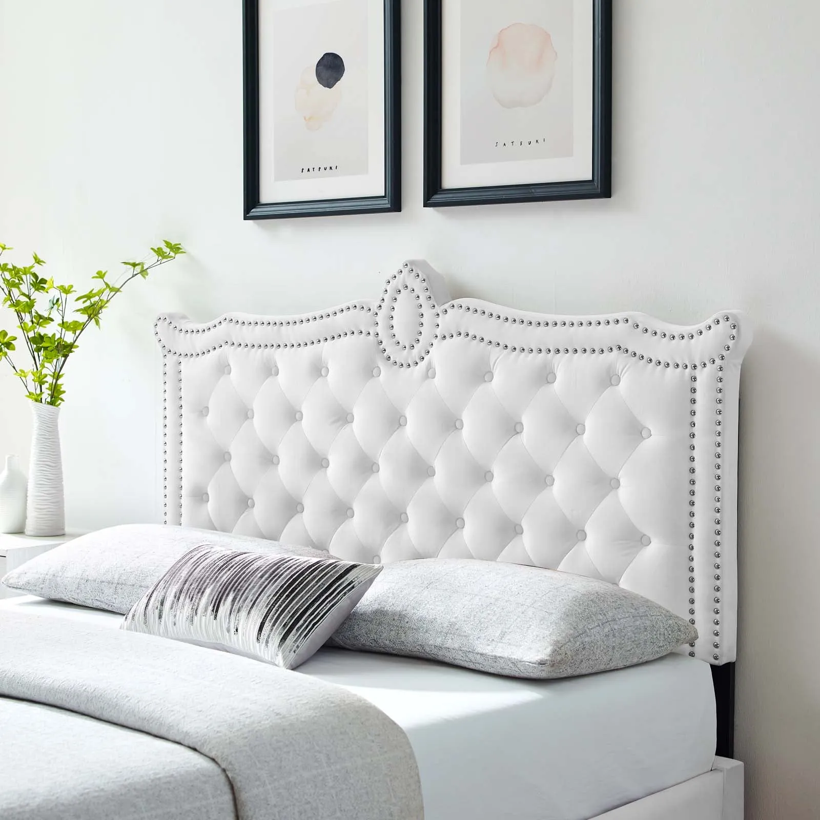 Louisa Tufted Performance Velvet Headboard