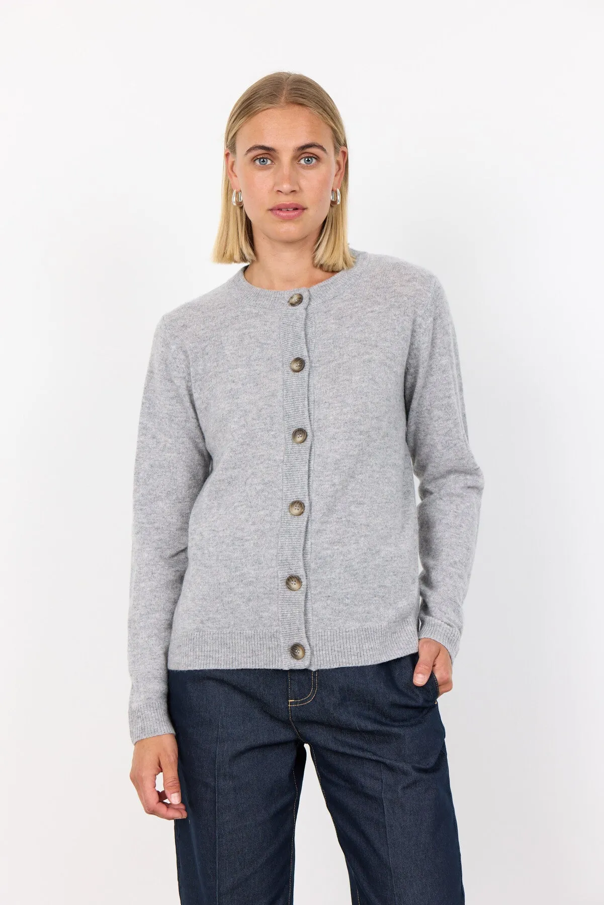 LR-ELOISE 1 Cardigan Light grey