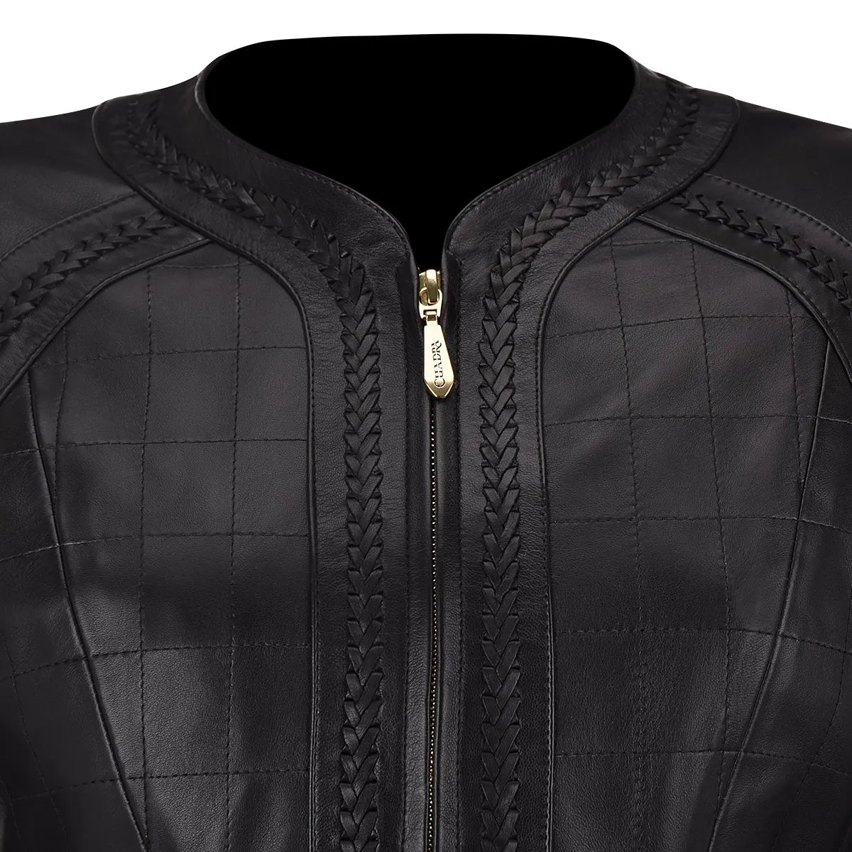 M275BOB - Cuadra black western fashion lambskin leather jacket for women