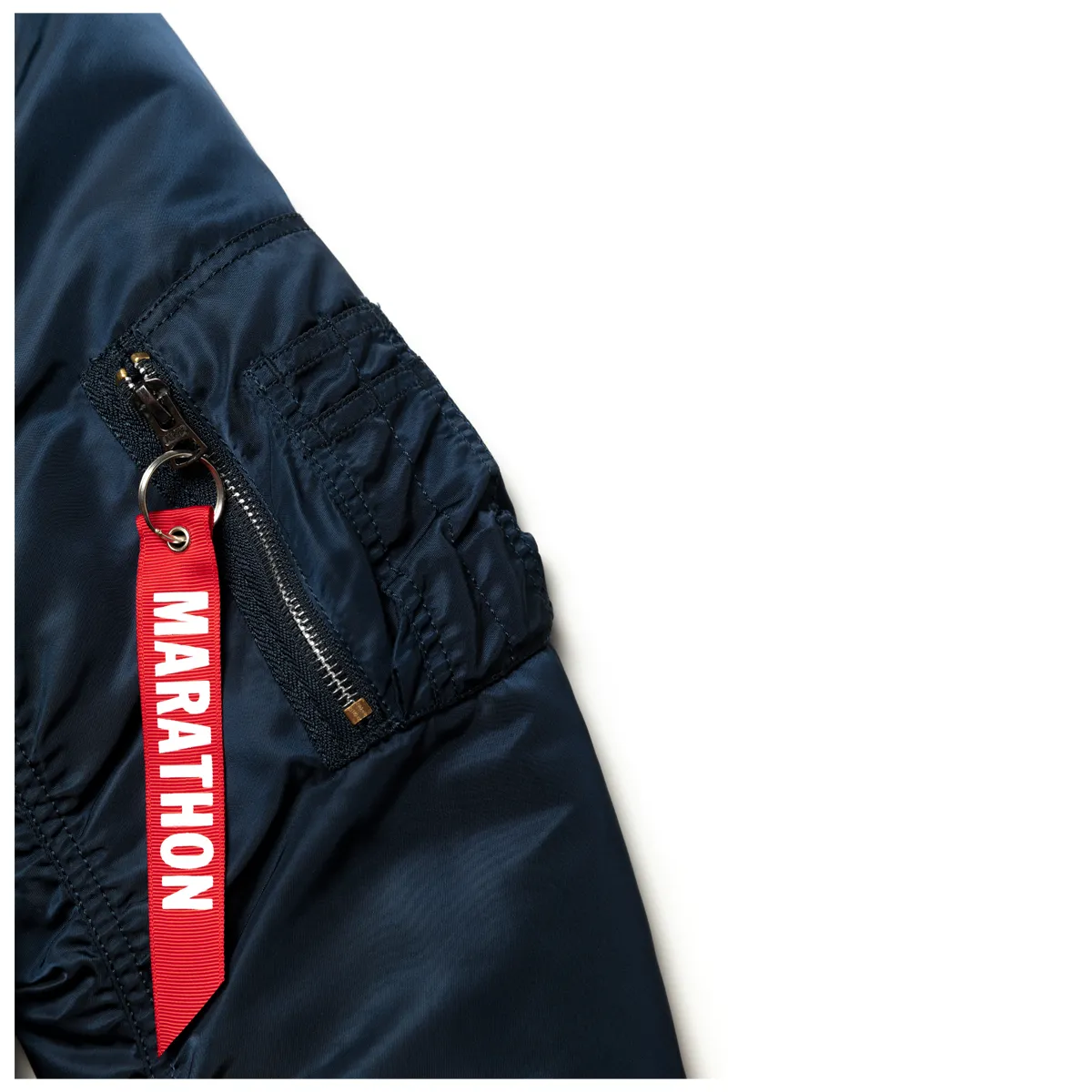 Marathon Bomber Jacket - Navy / White