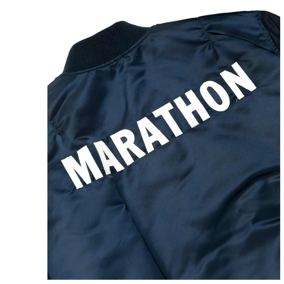 Marathon Bomber Jacket - Navy / White