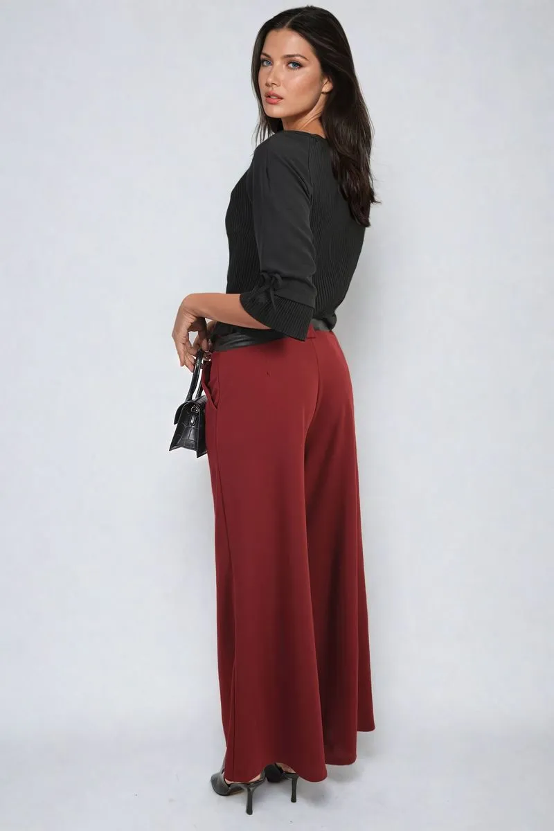 Mariana Belted High Waist Wide Leg Trouser