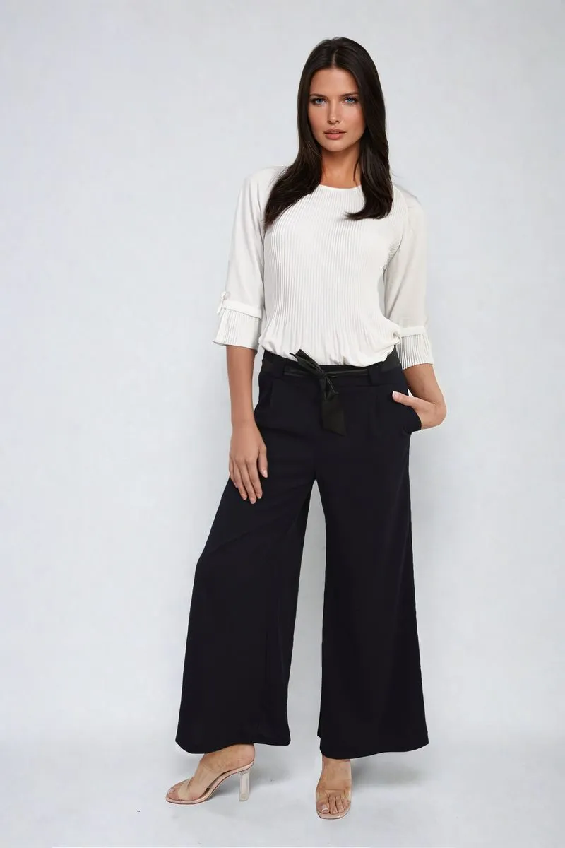 Mariana Belted High Waist Wide Leg Trouser