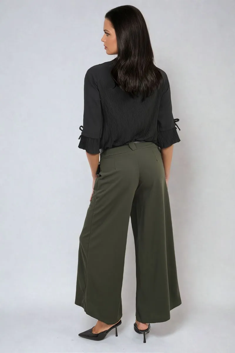 Mariana Belted High Waist Wide Leg Trouser