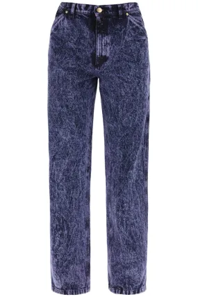 Marni Loose Marbleized Denim Jeans In