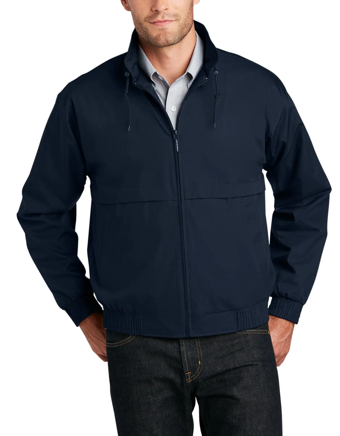 Men's Full-Zip Water-Resistant Classic Poplin Jacket