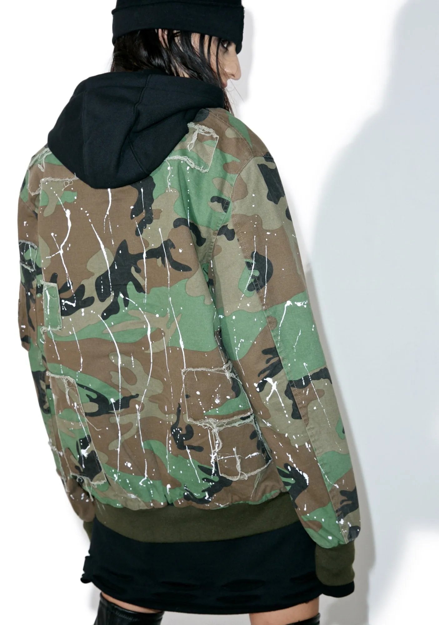 Militia Splatter Bomber Jacket