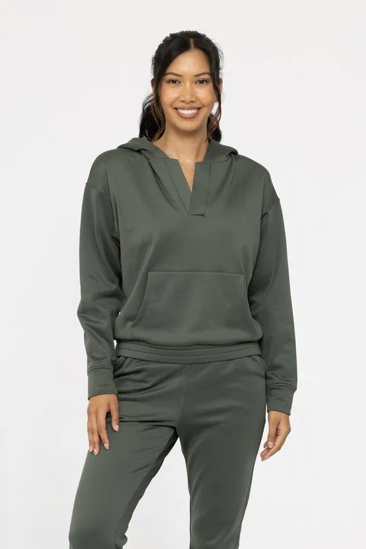 Mono B Hunter Green Scuba Hoodie