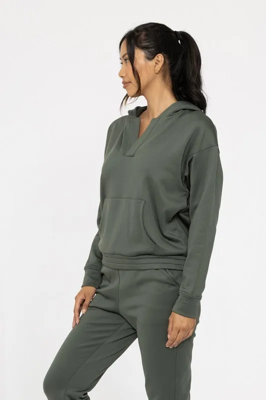 Mono B Hunter Green Scuba Hoodie