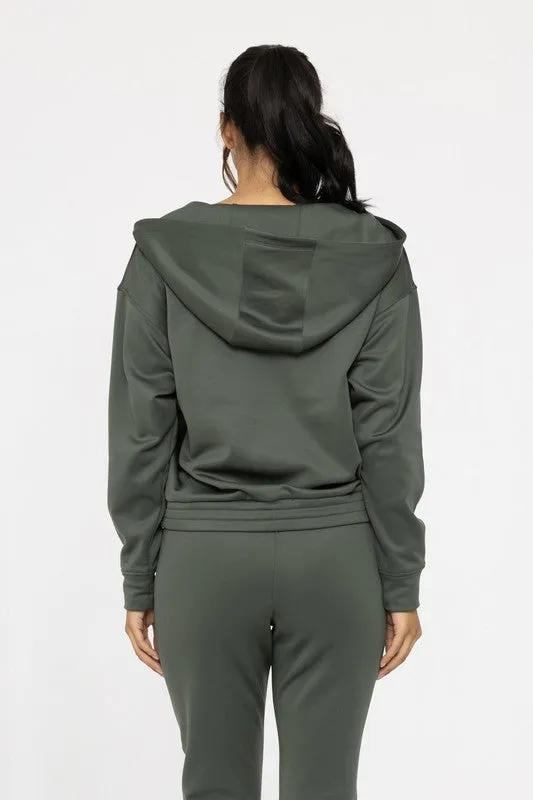 Mono B Hunter Green Scuba Hoodie