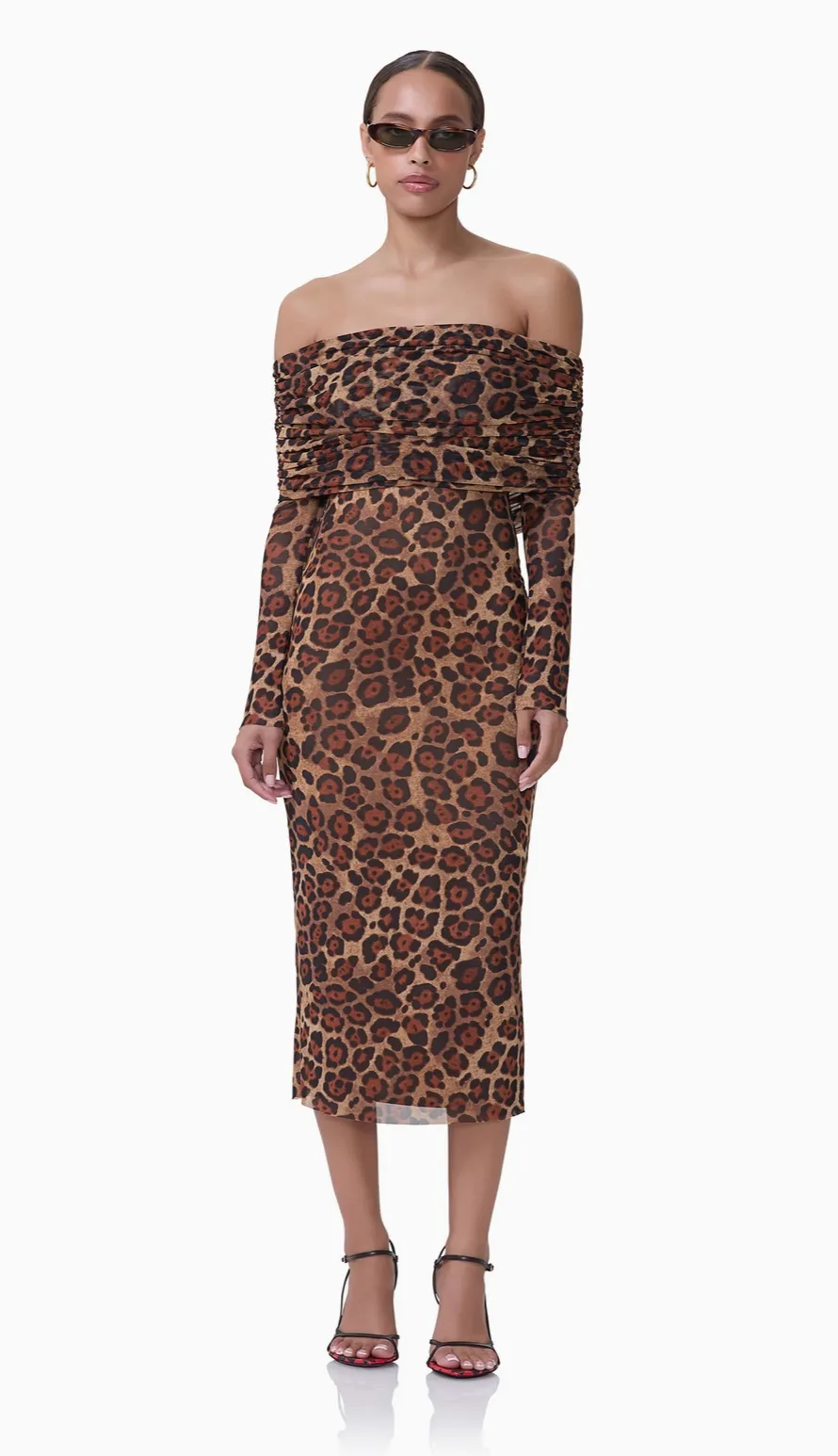 NEW!! Cornelia Midi Dress in Leopard by AFRM