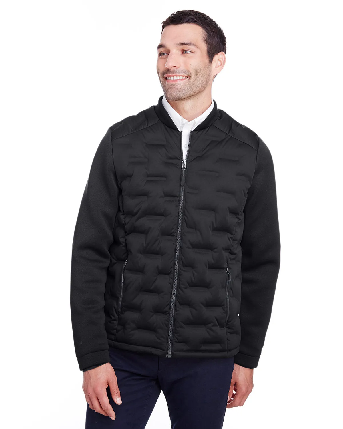 North End NE710 Men's Loft Pioneer Hybrid Bomber Jacket