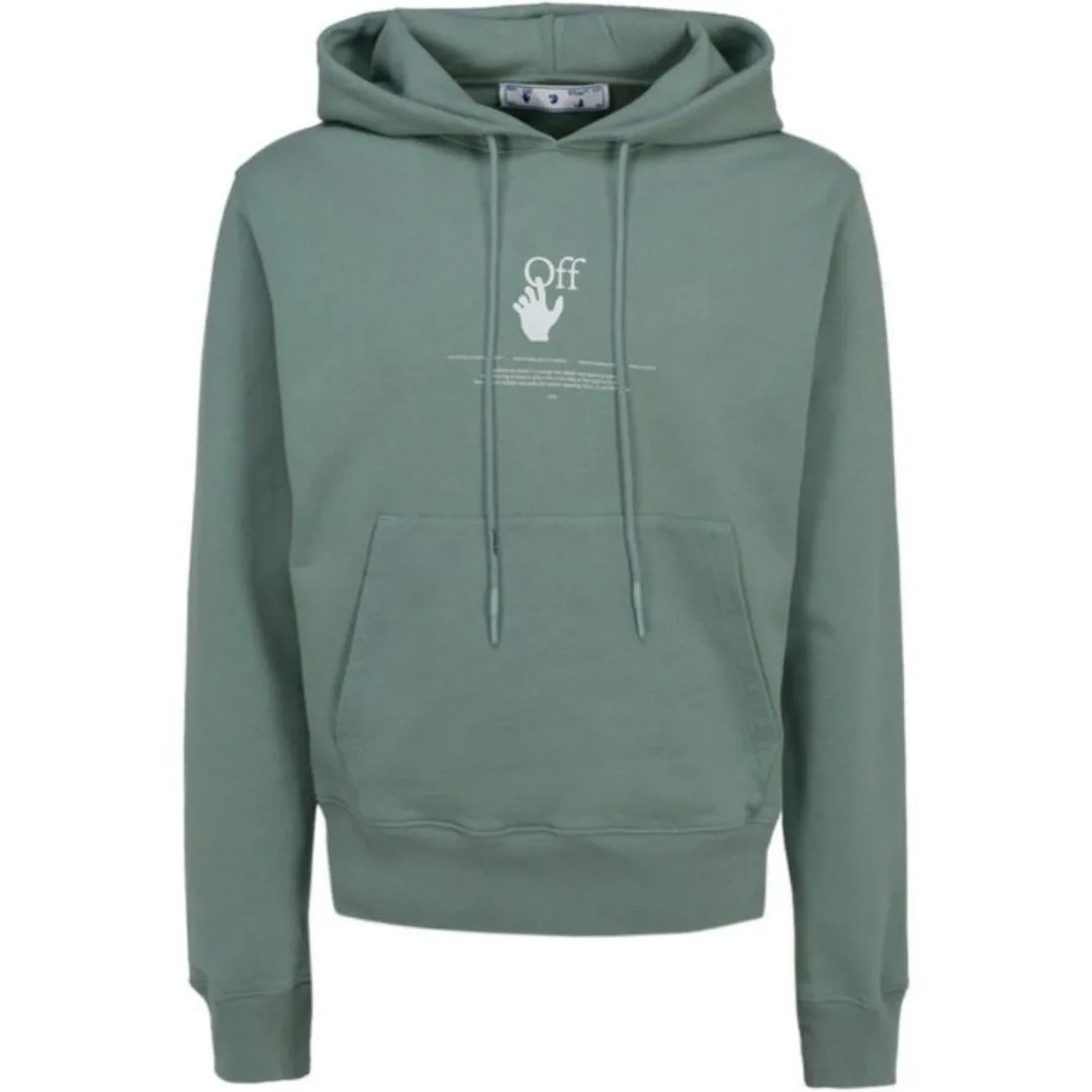 Off-White Graffiti Logo Green Hoodie