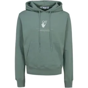 Off-White Graffiti Logo Green Hoodie