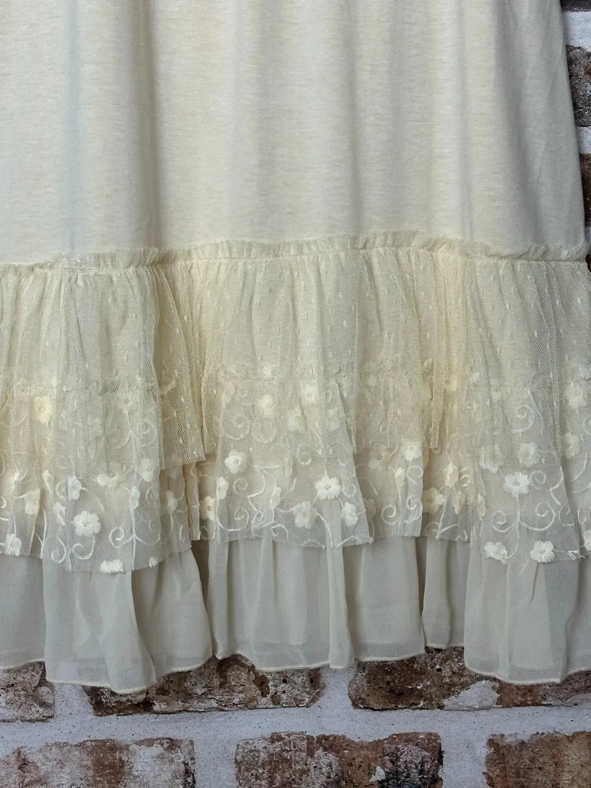 Optimistic Triple Laced Vintage Inspired Hippie Beige Extender