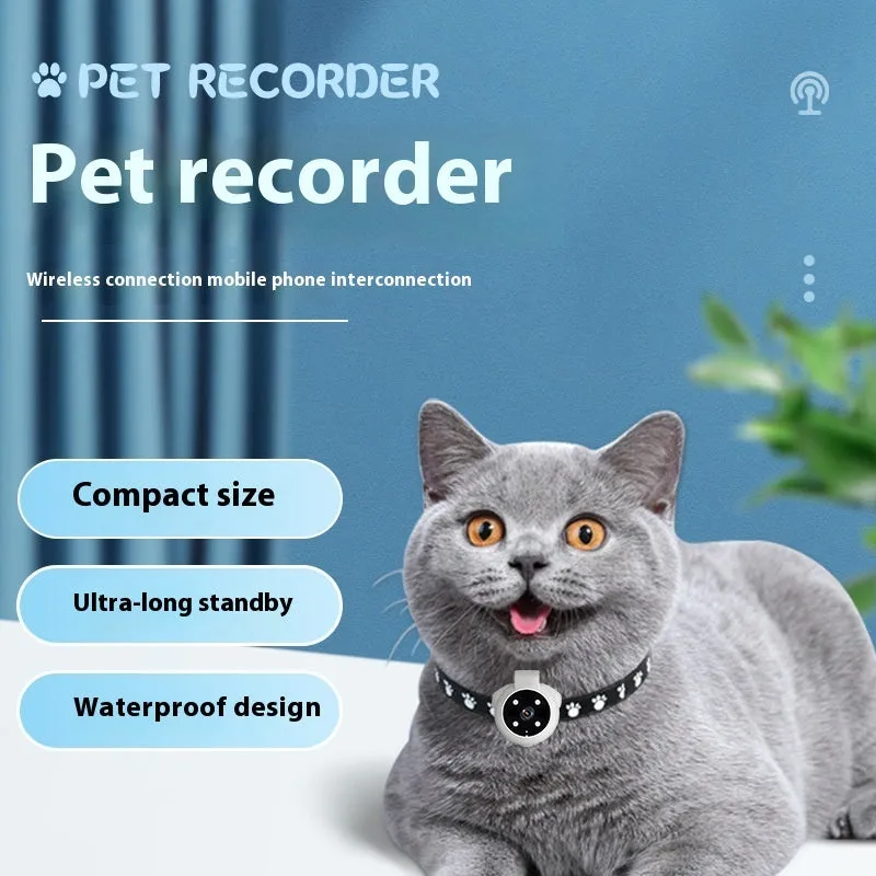 Pet Tracker Collar Dogs And Cats  Recording Camera