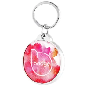 Pet Widget Badge Collar Tag (Coral)