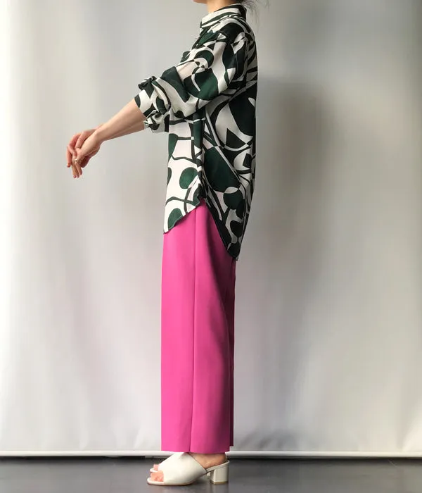 PHEENY/AMUNZEN HIGH WAIST TAPERED PANTS(PINK)