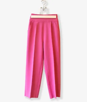 PHEENY/AMUNZEN HIGH WAIST TAPERED PANTS(PINK)