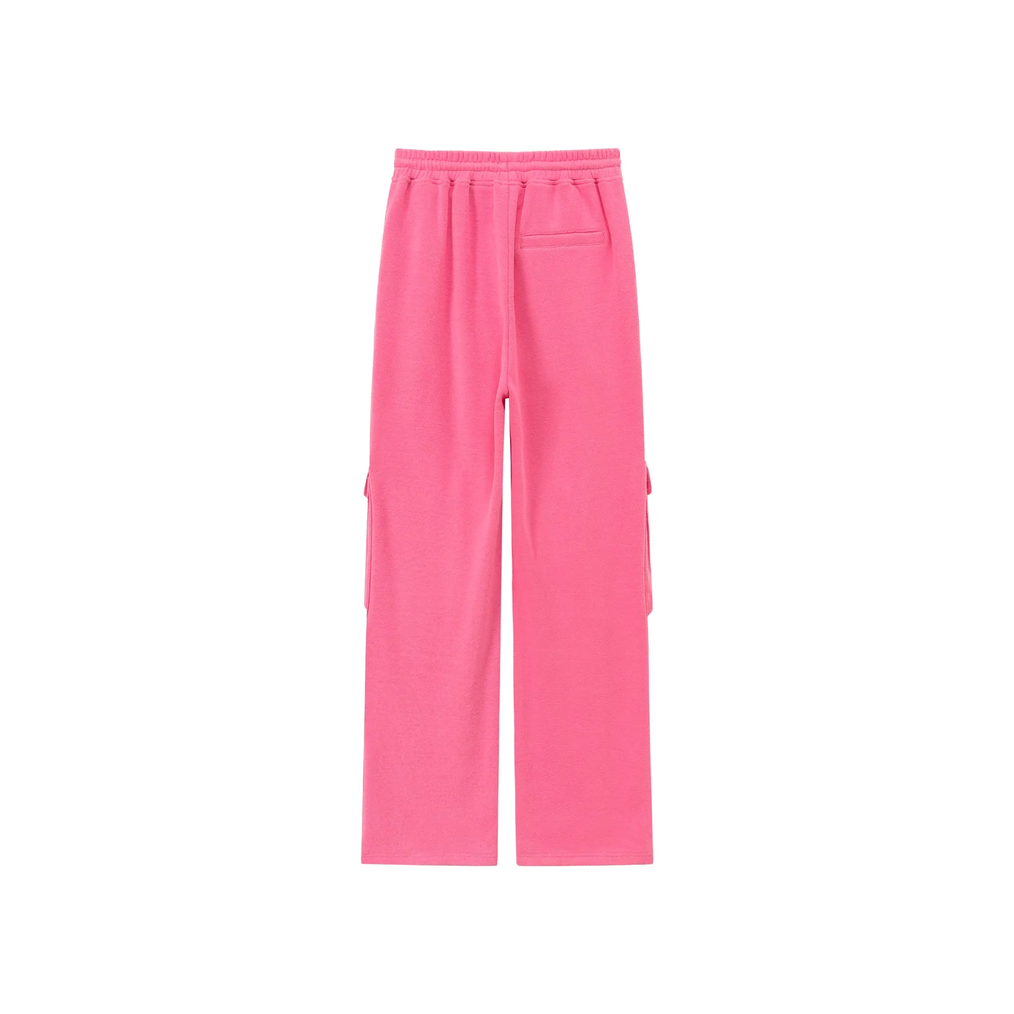 Pocket Elastic Waist Casual Pants