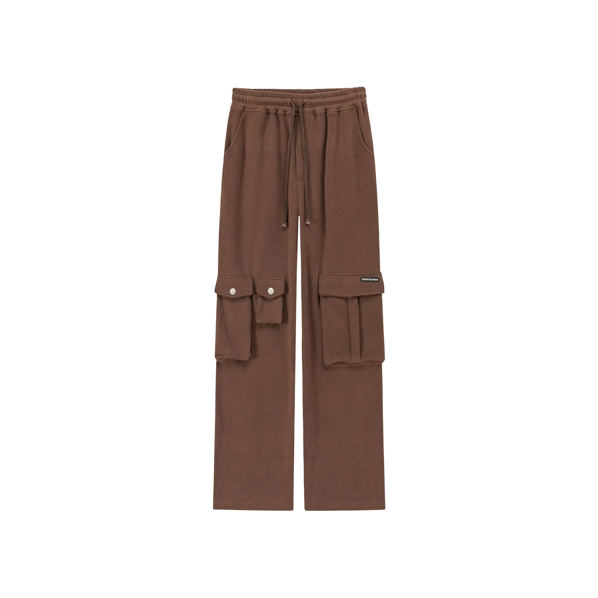 Pocket Elastic Waist Casual Pants