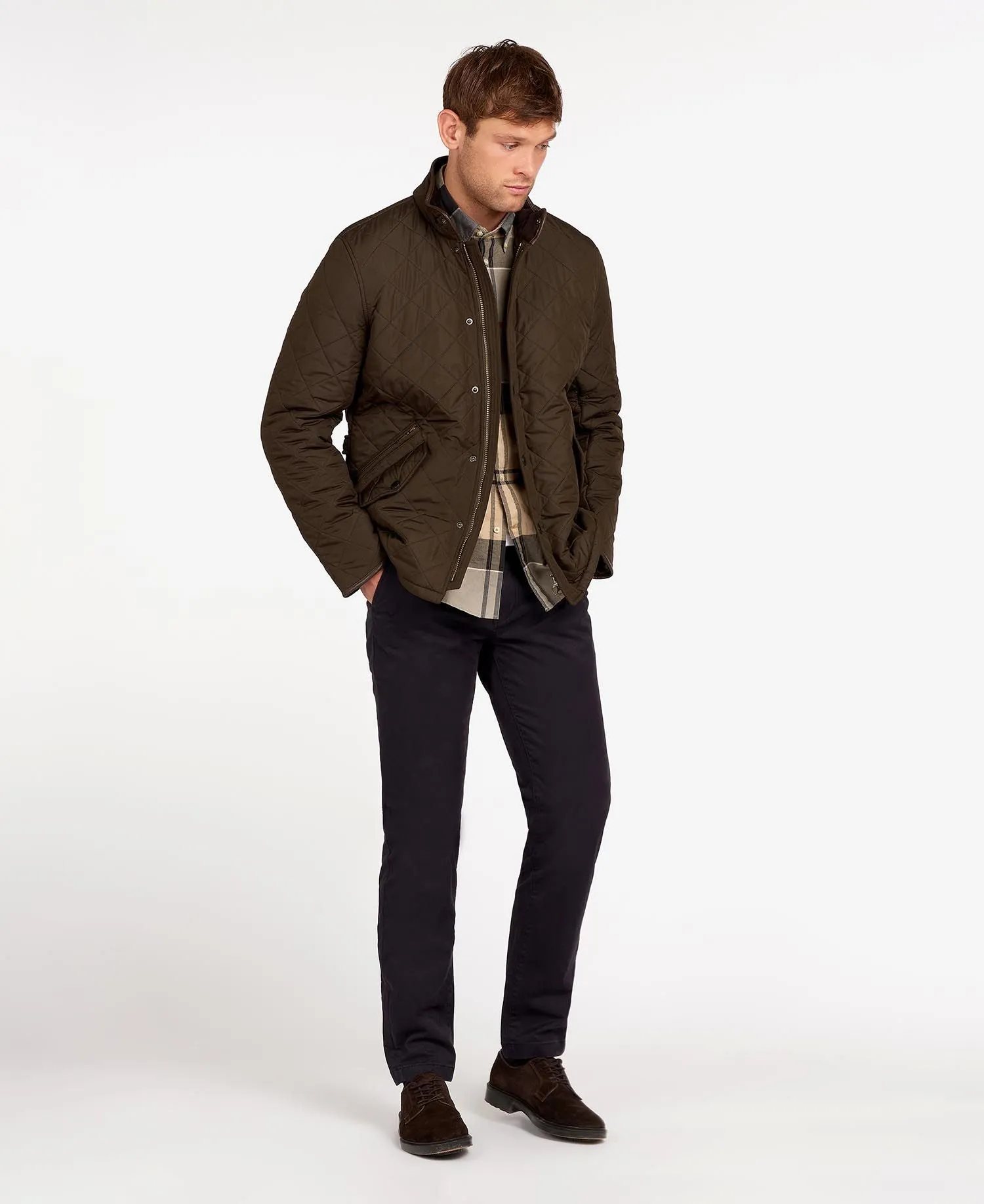 Powell Quilted Jacket in Olive by Barbour