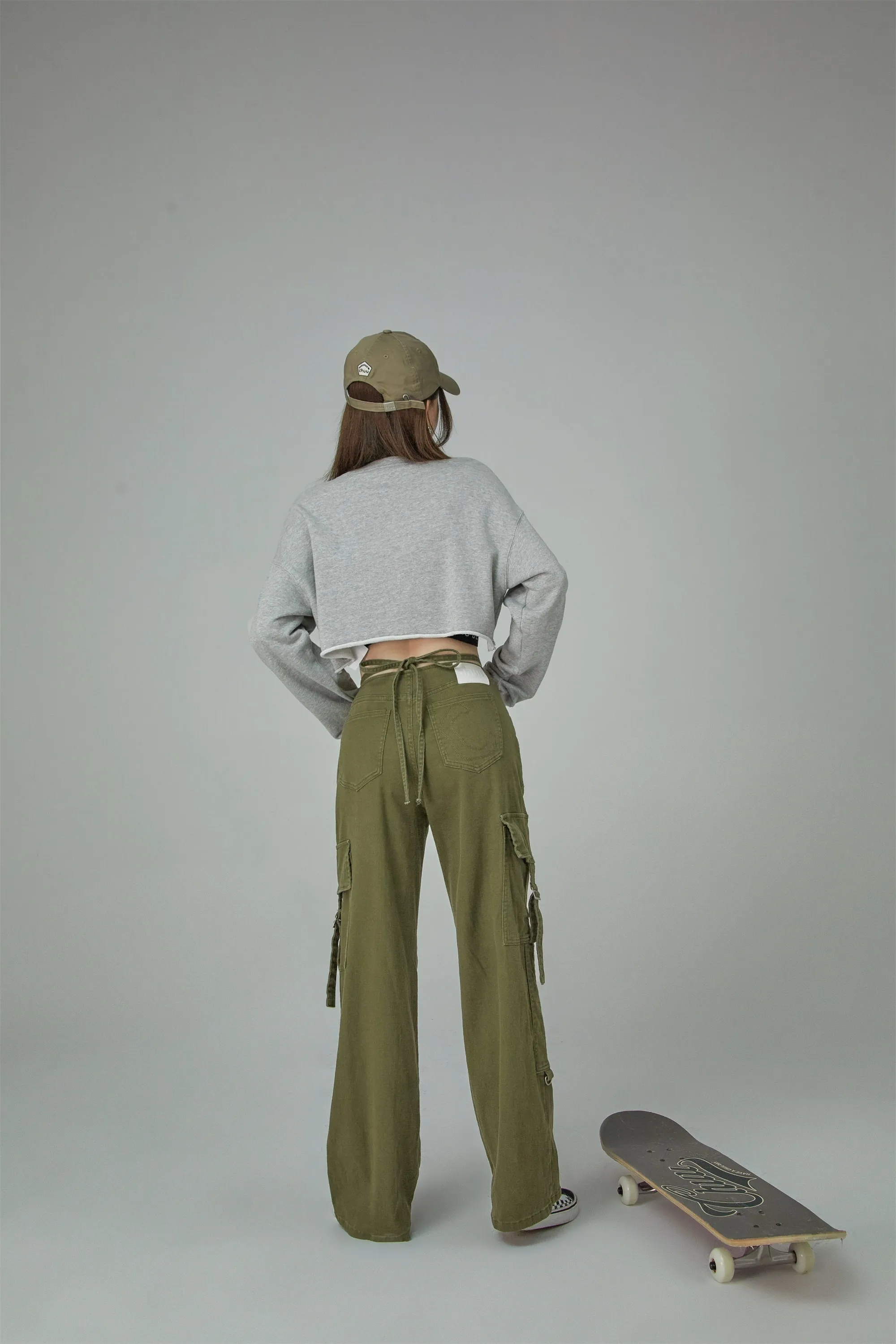 Pretty Warrior Solid High Waist Casual Pants