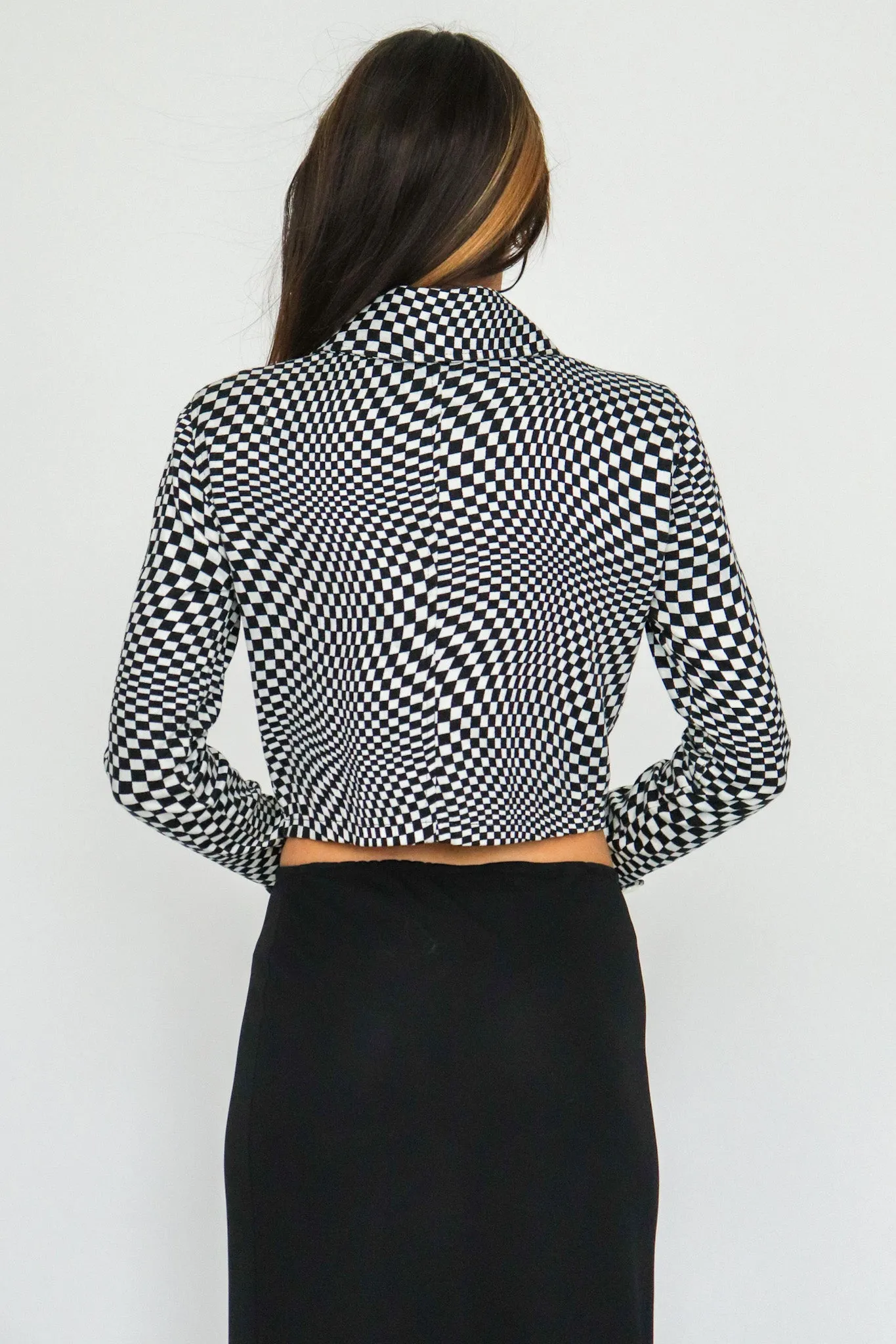 Psychedelic Black & White Zip Up