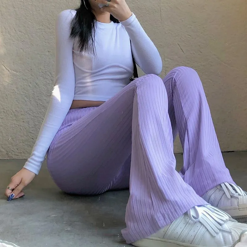 Purple Flare Pants