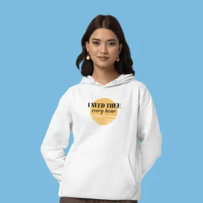 "Hour by Hour" Hoodie - White/Yellow