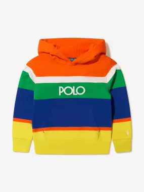 Ralph Lauren Boys Striped Polo Hoodie in Multicolour