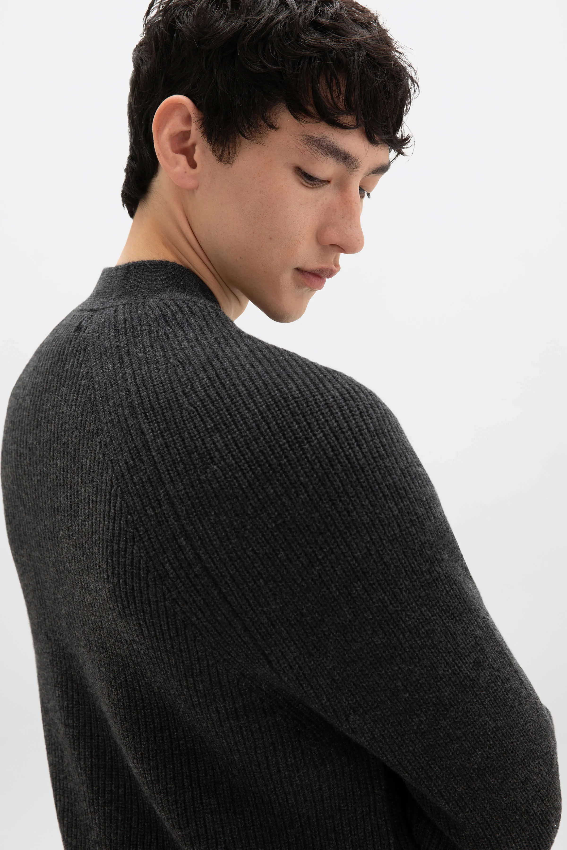 Relaxed Ribbed Cashmere Cardigan