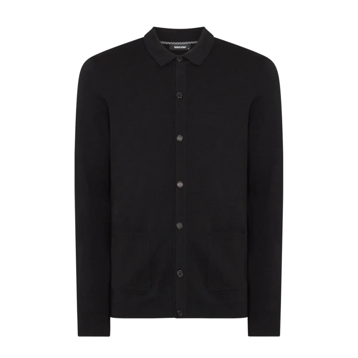 Remus Uomo Fine Button Cardigan 00 Black