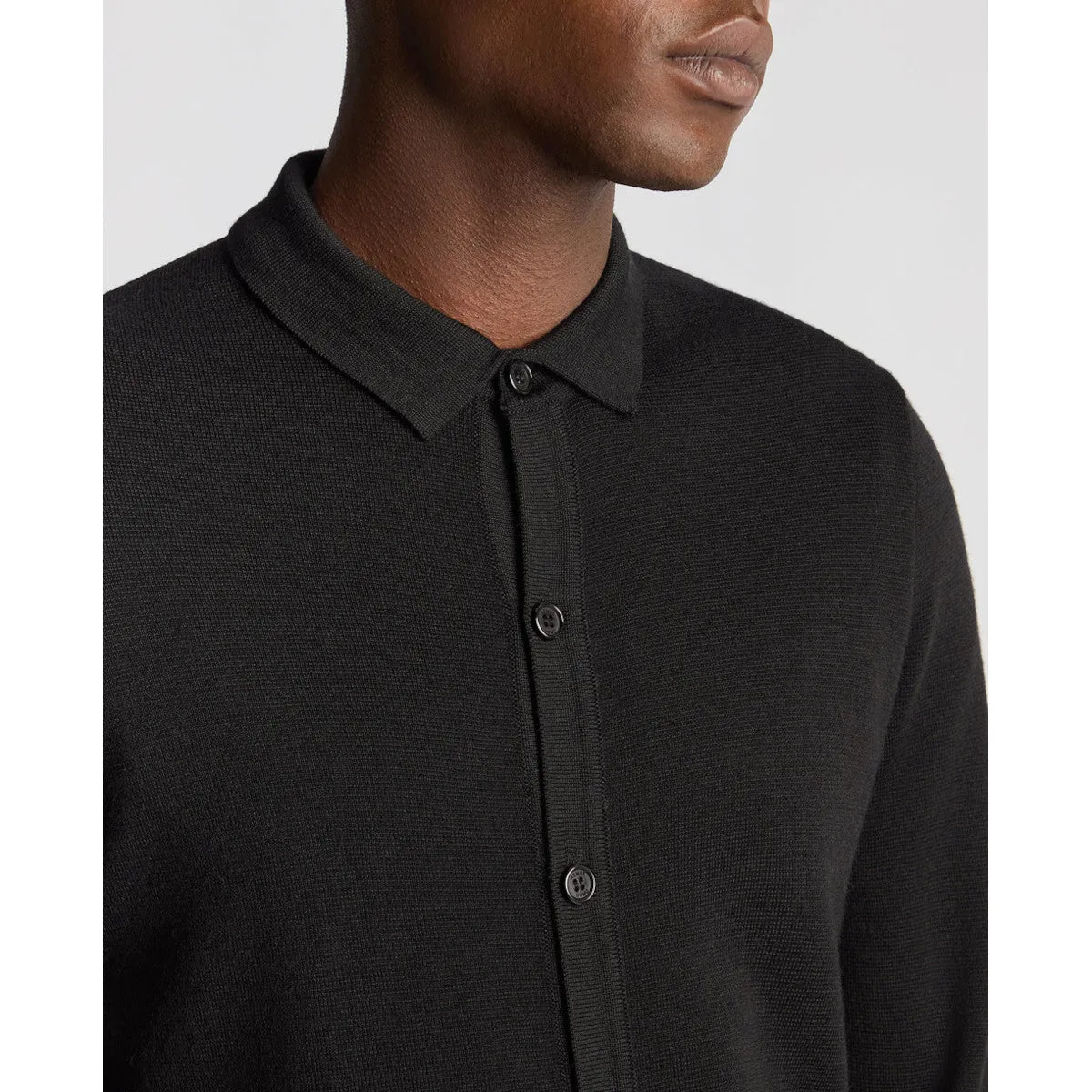 Remus Uomo Fine Button Cardigan 00 Black