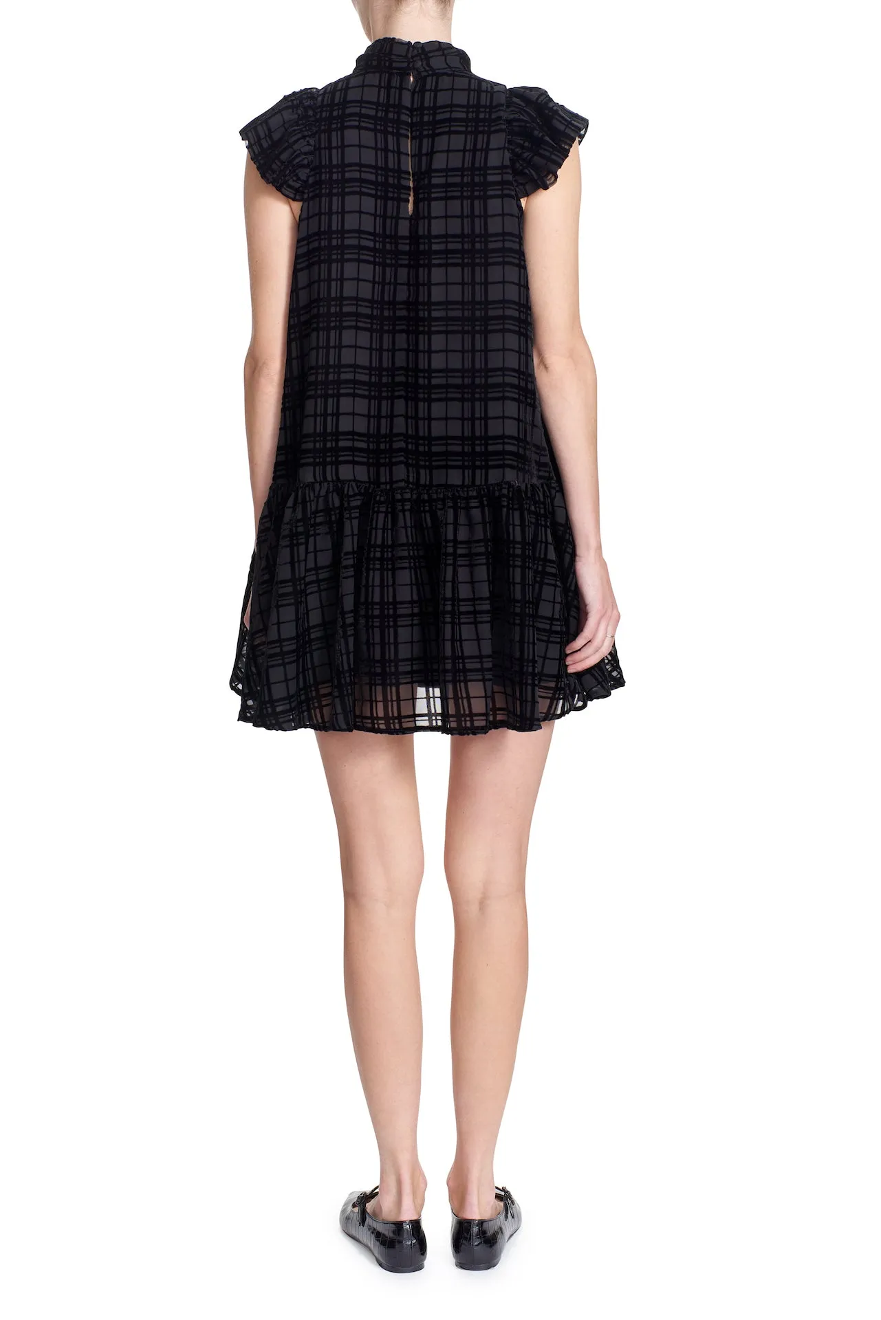 ROANNE DRESS- Velvet Plaid