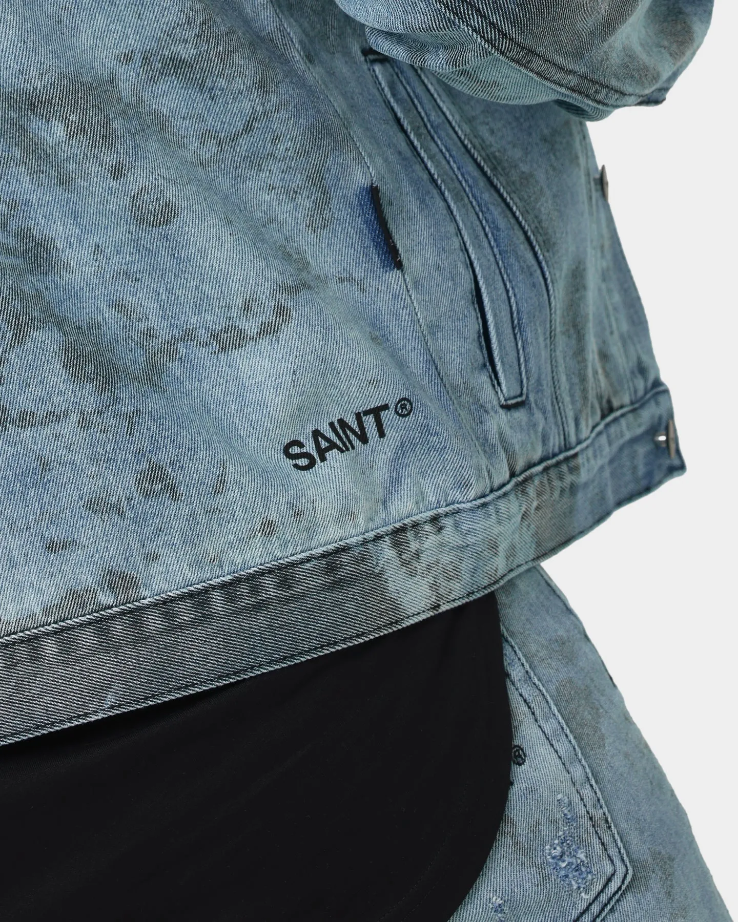 Saint Morta Acid Jean Jacket Blue/Black